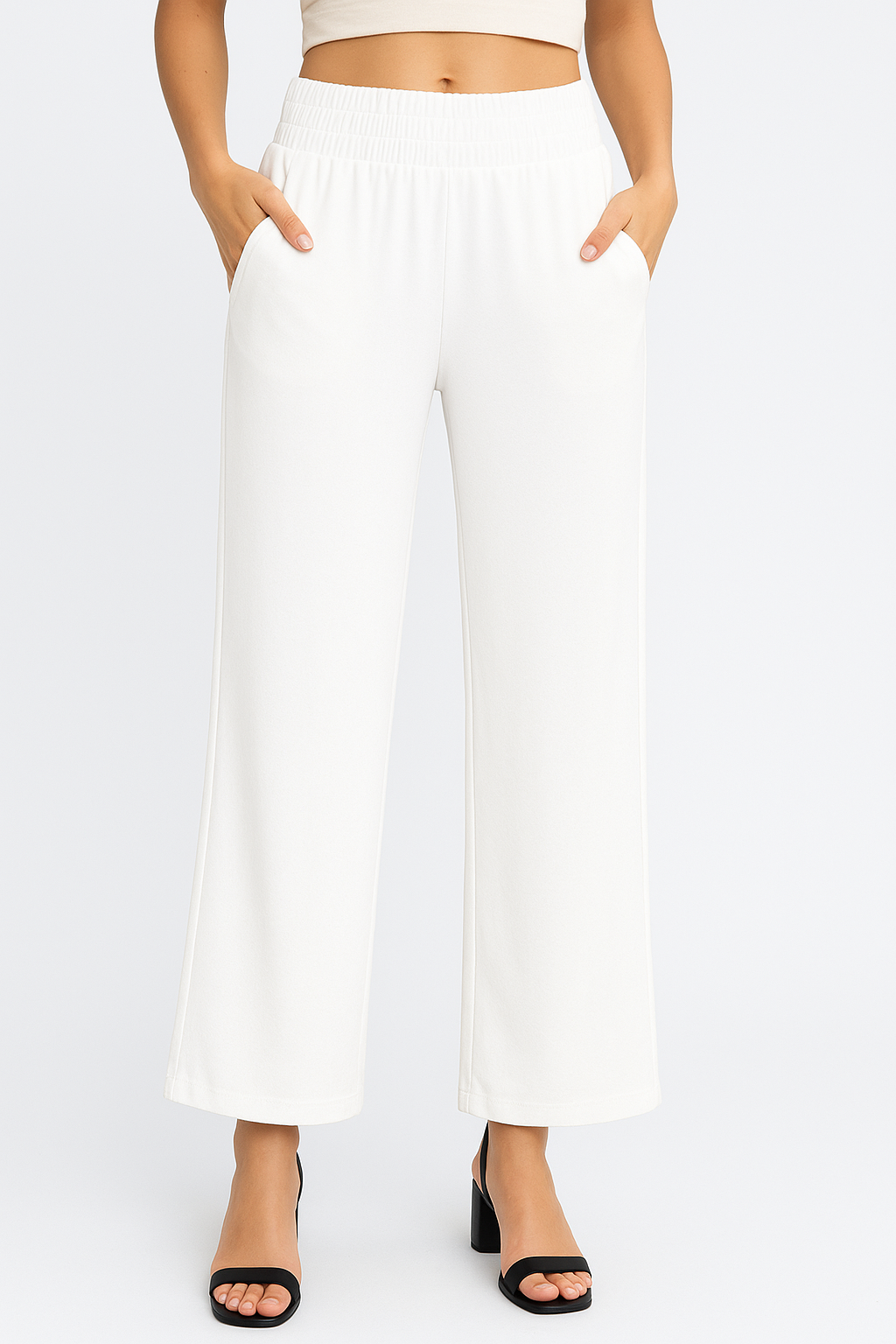 Pantalon Taille Haute Femme